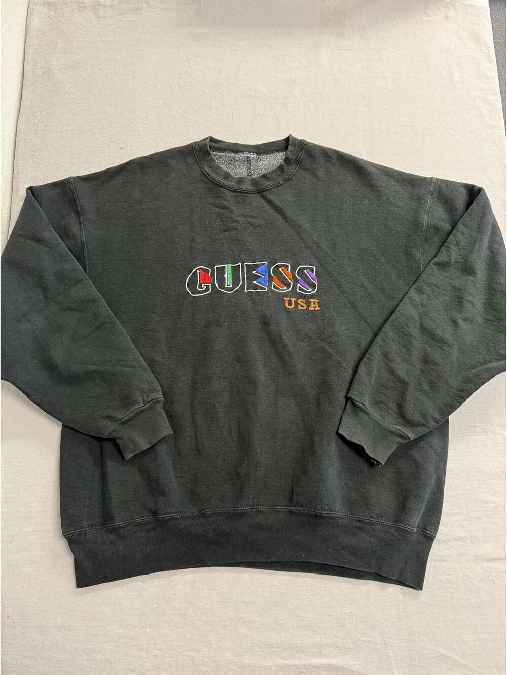 Vintage Guess USA Jeans Crewneck Early 90s Geometric Fade -L